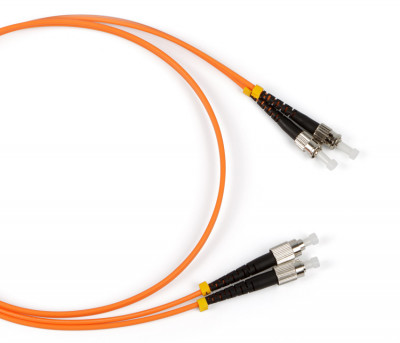 Коммутационный шнур оптический Hyperline, Duplex FC/ST, OM2 50/125, LSZH, Ø 2мм, 2м, цвет: оранжевый, (FC-D2-50-FC/PR-ST/PR-H-2M-LSZH-OR)