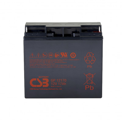 Аккумулятор для ИБП CSB Battery GP, 167х76,2х181 мм (ВхШхГ),  необслуживаемый свинцово-кислотный,  12V/17 Ач, (GP 12170)