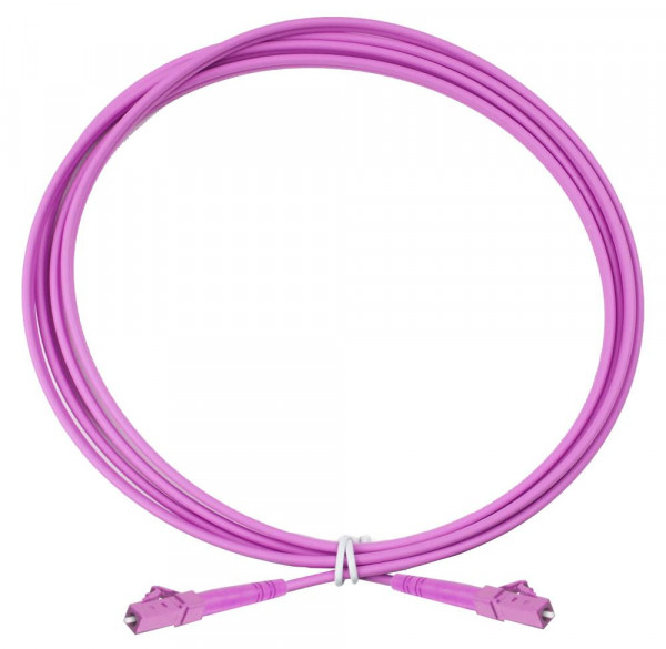 Коммутационный шнур оптический Eurolan Tight Buffer, Simplex LC/LC, OM4 50/125, LSZH (нг(A)-HF), 2м, цвет: пурпурный, (41E-40-LC-LC-02)