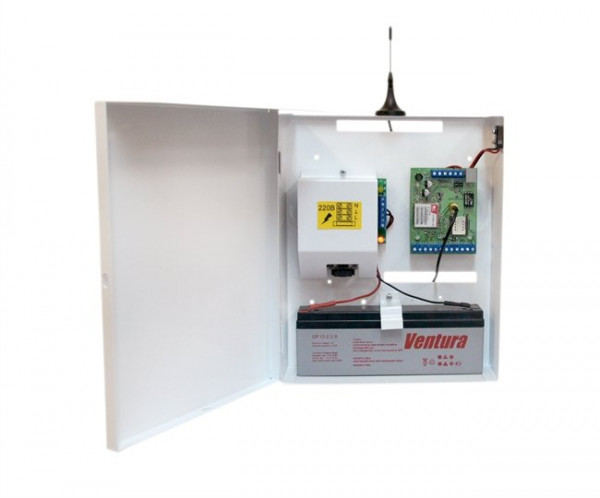 Устройство оконечное объектовое приемно-контрольное c GSM коммуникатором S400-2GSM-BK24-W Нано (под АКБ 2,3Ач, цвет белый)