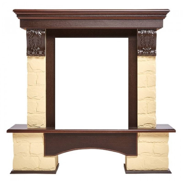 Угловой классический портал Firelight Forte Classic U (угловой) Бежевый/Тёмный дуб