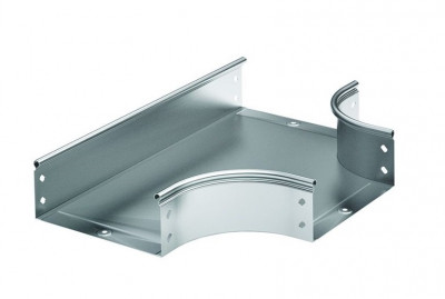 Ответвитель DKC S5 Combitech, Т-образн., горизонтальный, 50х100 мм (ВхШ), с перфорацией, для металлических лотков, толщина: 0,8 мм, сталь, покрытие: м. Сендзимира, с комплектом крепежа