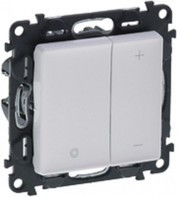 Светорегулятор Legrand Valena Life, кнопочный, без подсветки, внутренняя, 71х71 мм (ВхШ), цвет: белый, без нейтрали (752462)