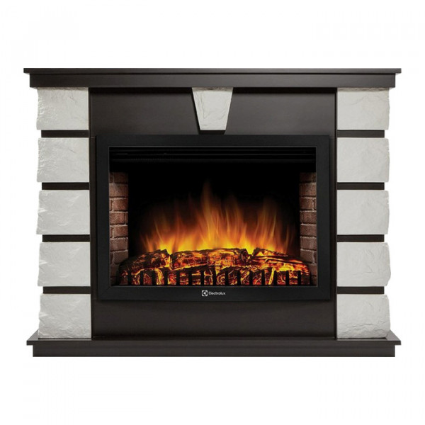 Электрокамин с широким очагом 2D Electrolux EFP/P-3020LS с порталом Firelight Excalibur белый