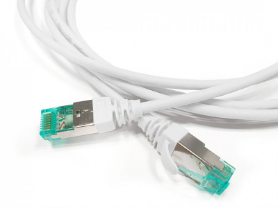 Шнур коммутационный Hyperline, кат. 6A, экр., S/FTP, RJ45/RJ45, d 4,5 2м, LSZH, AWG30 белый, (PC-LPT-SFTP-RJ45-RJ45-C6A-2M-LSZH-WH)