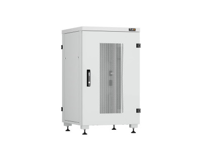 Шкаф телекоммуникационный напольный TLK Lite II, IP20, 18U, 975х600х600 мм (ВхШхГ), дверь: перфорация, задняя дверь: металл, боковая панель: сплошная съемная, разборный, цвет: серый, (TFI-186060-PMMM-R-GY)