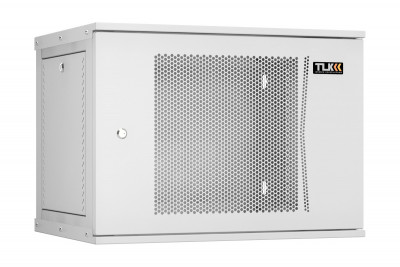 Шкаф телекоммуникационный настенный TLK Lite, 19", 9U, 436х600х450 мм (ВхШхГ), дверь: перфорация, боковая панель: сплошная съемная, разборный, цвет: серый