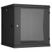 Шкаф телекоммуникационный настенный TLK Classic II, 19", 12U, 636х600х600 мм (ВхШхГ), дверь: стекло, боковая панель: сплошная съемная, разборный, цвет: чёрный