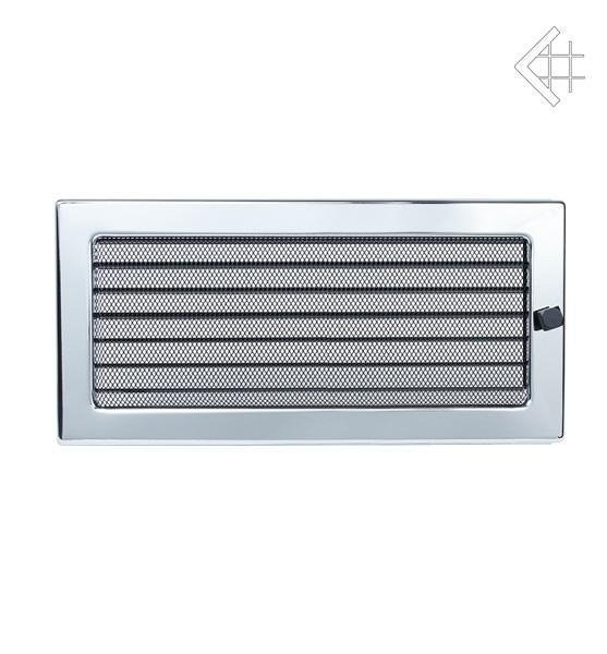 Вентиляционная решетка для камина Kratki 17х37 никелированная с жалюзи 37NX