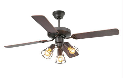 Вентилятор с подсветкой Faro Yakarta Brown 3L (33713-13)