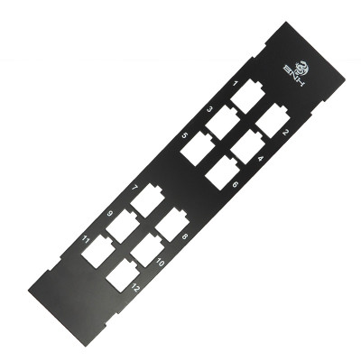 Коммутационная патч-панель BNH, настенная, портов: 12 х Keystone Jack, кат. 5-7, универсальная, неэкр., цвет: чёрный, пустой корпус, (B105-12-0-UNB)