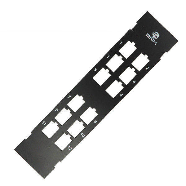 Коммутационная патч-панель BNH, настенная, портов: 12 х Keystone Jack, кат. 5-7, универсальная, неэкр., цвет: чёрный, пустой корпус, (B105-12-0-UNB)