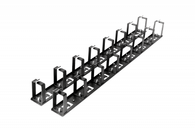 Организатор коммутационных шнуров ЦМО, 800х55х101 мм (ВхШхГ), вертикальный, 8 колец, для шкафов и стоек, цвет: чёрный