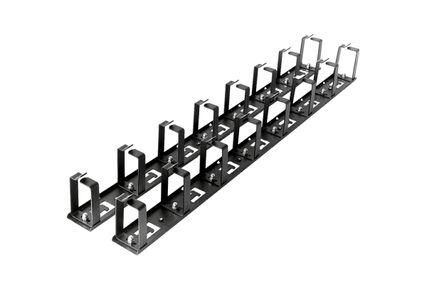 Организатор коммутационных шнуров ЦМО, 800х55х101 мм (ВхШхГ), вертикальный, 8 колец, для шкафов и стоек, цвет: чёрный