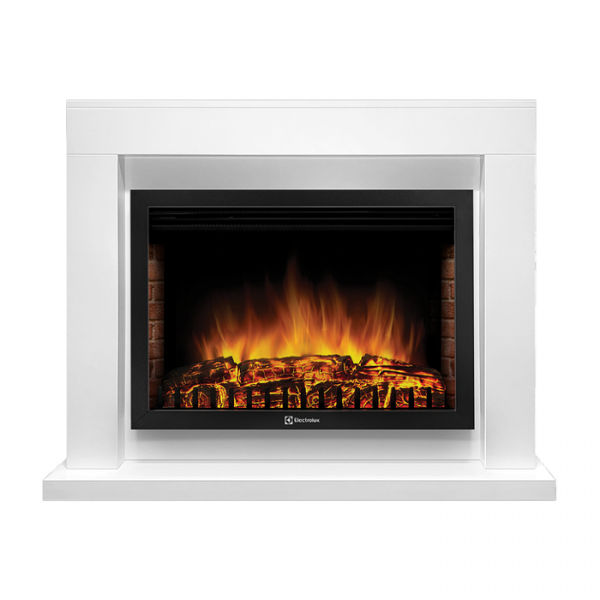 Электрокамин с широким очагом 2D Electrolux EFP/P-2520LS с порталом Firelight Simple 25 белый