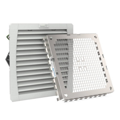 Вентиляторный модуль Pfannenberg PF 43.000 EMC, с фильтром, 24V, 252х252х119 мм (ВхШхГ), вентиляторов: 1, 42 дБ, IP54, поток: 256 м3/ч, для шкафов, цвет: серый, (с контактом ЭМС)