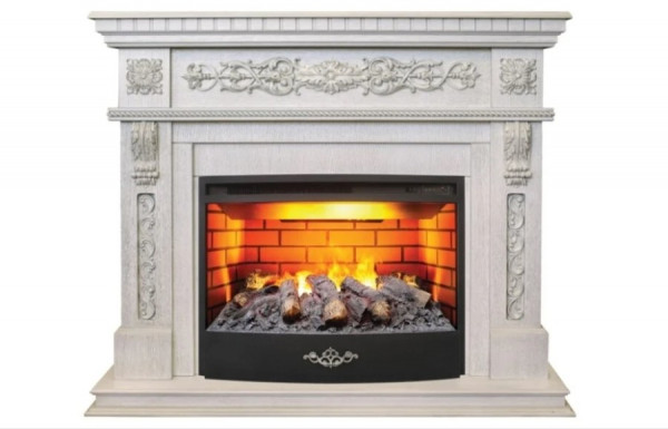 Электрокамин с широким очагом 3D Real-Flame Estella 25,5/26 WT с очагом 3D Firestar 25,5