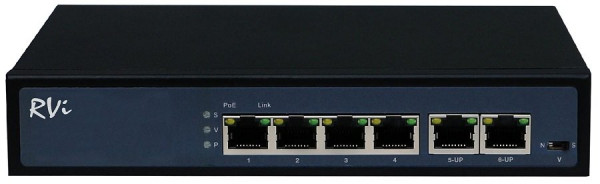 Коммутатор с питанием по PoE RVi-1NS04F-2T