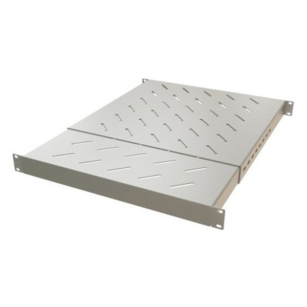 Полка Hyperline TSD3M, перфорированная, выдвижная, 1U, 483х700 мм (ШхГ), нагрузка до 180 кг, для шкафов, цвет: серый
