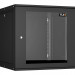 Шкаф телекоммуникационный настенный TLK Lite, 19", 12U, 569х600х600 мм (ВхШхГ), дверь: стекло, боковая панель: сплошная съемная, разборный, цвет: чёрный