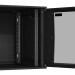 Шкаф телекоммуникационный настенный TLK Lite, 19", 12U, 569х600х600 мм (ВхШхГ), дверь: стекло, боковая панель: сплошная съемная, разборный, цвет: чёрный