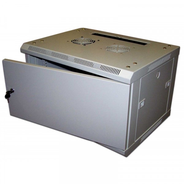 Шкаф телекоммуникационный настенный TWT PRO, 19", 15U, 769х600х600 мм (ВхШхГ), дверь: металл, боковая панель: сплошная съемная, разборный, цвет: серый