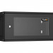Шкаф телекоммуникационный настенный TLK Lite, 19", 6U, 303х600х350 мм (ВхШхГ), дверь: стекло, боковая панель: сплошная съемная, разборный, цвет: чёрный