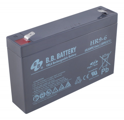 Аккумулятор для ИБП B.B.Battery HR, 94х34х151 мм (ВхШхГ),  необслуживаемый электролитный,  6V/8 Ач, (BB.HR 9-6)