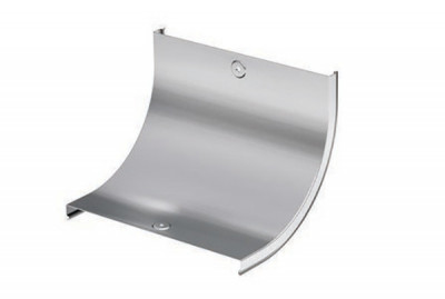 Крышка DKC S5 Combitech, 90 град., 600х130х130 (ШхВхД), для металлических лотков, толщина: 0,8 мм, сталь, цинк-ламель, цвет: серый, внутренняя