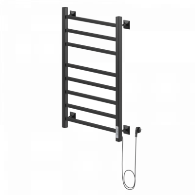 Электрический полотенцесушитель Ника STEP-2 80/40 RAL9005 черный матовый правый тэн