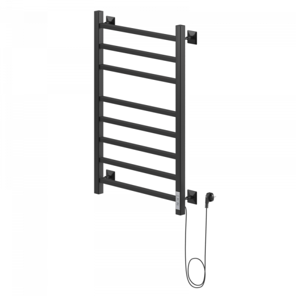 Электрический полотенцесушитель Ника STEP-2 80/40 RAL9005 черный матовый правый тэн