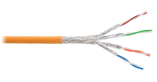 Кабель «витая пара» (LAN) для структурированных систем связи S/FTP, 4pair, Cat.6a, Solid, In, LSZH (NKL 9355C-OR)