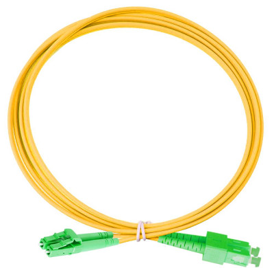 Коммутационный шнур оптический Eurolan Tight Buffer, Duplex SC/LC (APC/APC), OS2 9/125, LSZH (нг(A)-HF), 2м, цвет: жёлтый, (41F-S2-SC-LC-02-AA)