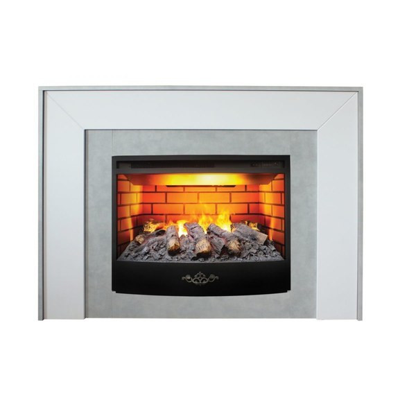 Электрокамин с широким очагом 3D Real-Flame Jersey 25,5 WT (GR-F714) с очагом 3D Firestar 25,5