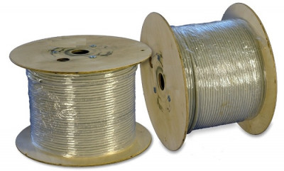 Кабель витая пара Lanmaster, F/UTP, 4 пар., кат. 6, проводник Ø 0,57мм, AWG24, PVC, 250МГц, 1м (бухта 305м), тип прокладки: внутри зданий, цвет: серый