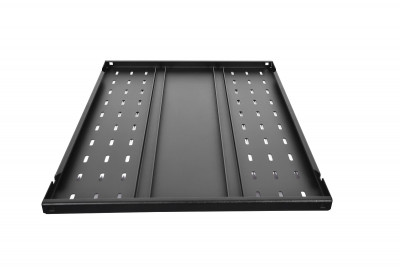 Полка аккумуляторная ЦМО СВ, перфорированная, усиленная, 1U, 25х496х620 мм (ВхШхГ), нагрузка до 200 кг, для шкафов и стоек, цвет: чёрный