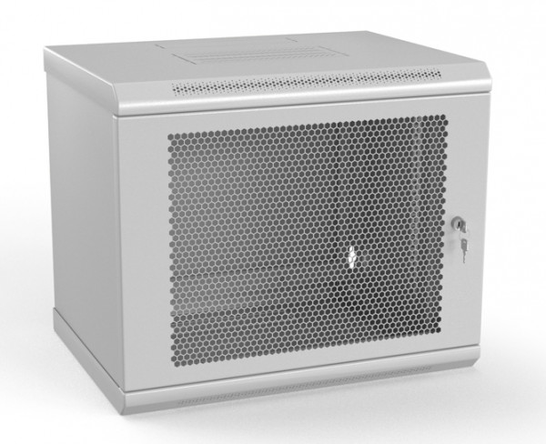 Шкаф телекоммуникационный настенный Hyperline TWL, 19", 12U, 650х600х300 мм (ВхШхГ), дверь: перфорация, боковая панель: сплошная несъемная, разборный, цвет: серый