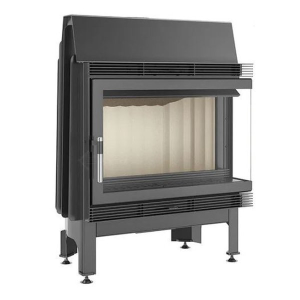 Угловая правая дровяная топка Kratki Blanka670/570/P/BS (угловое стекло справа)