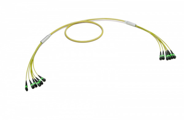 Коммутационный шнур оптический Eurolan, MTP/MTP, OS2 9/125, LSZH (нг(A)-HF), Ø 8,4мм, 100м, цвет: жёлтый, (43M-S2-144-M2-M2-100-0E-FFA-10)