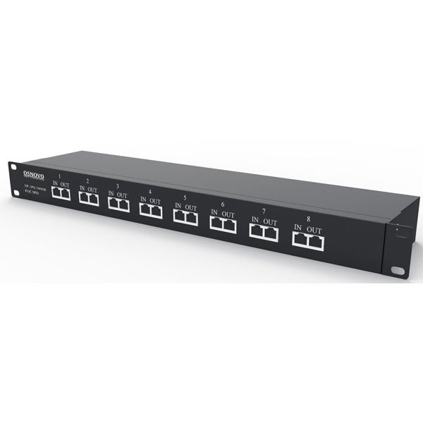 Грозозащита OSNOVO, портов: 8, RJ45, PoE, (SP-IP8/1000PR)