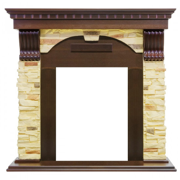 Угловой классический портал Dimplex Dublin арочный сланец угл. (классика Opti-Myst, Optiflame)