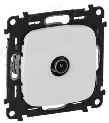 Розетка в сборе Legrand Valena Allure, 1x TV, экр., внешняя, 51х58 мм (ВхШ), цвет: белый, (LEG.753751)