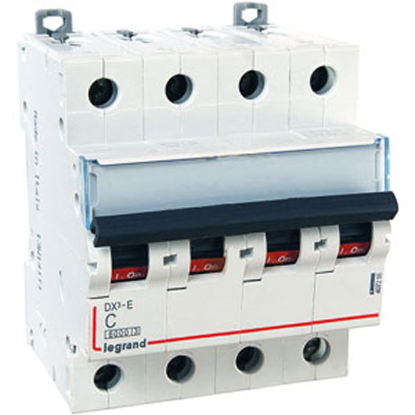 Автоматический выключатель Legrand DX3, 4 модуль, C класс, 4P, 10А, 16кА, (LEG.409334)