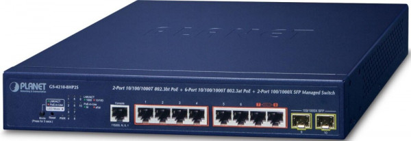 Коммутатор (свитч) PLANET GS-4210-8HP2S