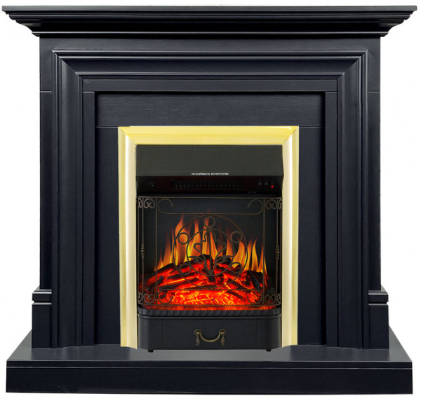 Электрокамин с классическим очагом 2D Royal Flame Bradford (Серый графит) с очагом Majestic FX Brass/Black