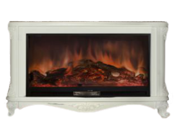 Электрокамин с широким очагом 2D Glenrich Версаль с царгой (Premier S86) Светлый