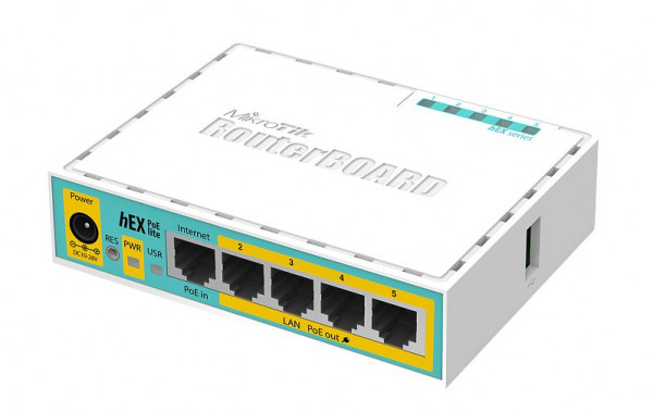 Коммутатор 4-портовый Gigabit Ethernet с PoE RB750UPr2