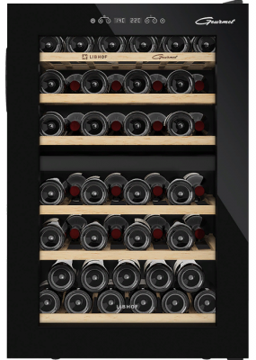 Отдельностоящий винный шкаф 22-50 бутылок Libhof GMD-49 black