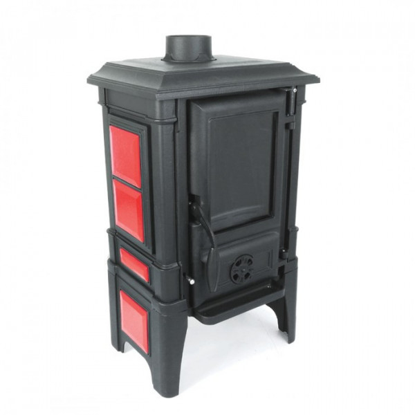 Дровяная печь GUCHA ARINA 1210 ЭМАЛЬ DARK RED