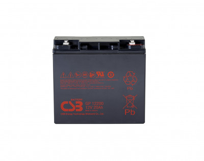 Аккумулятор для ИБП CSB Battery GP, 167х76,2х181 мм (ВхШхГ),  необслуживаемый свинцово-кислотный,  12V/20 Ач, (GP 12200)
